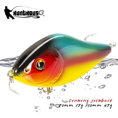 Hunthouse Salmo Slider Sinker Fishing Lures VIB Jerkbaits 70mm 100mm Variable Sinking Crankbaits Leurre Pesca Pike Bait