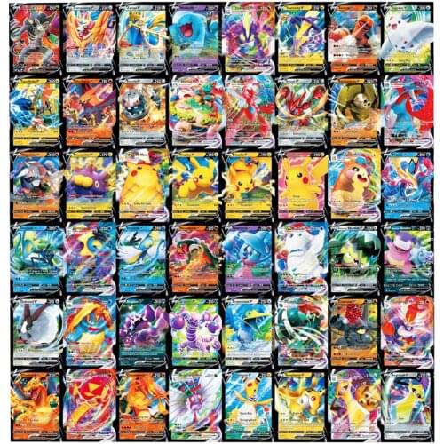 New Pokemon Card English Version Featuring 60 V MAX Tag Team 200 GX 20 ENERGY 20 MEGA 20 EX 10TRAINER Shining Game Trading Cards
