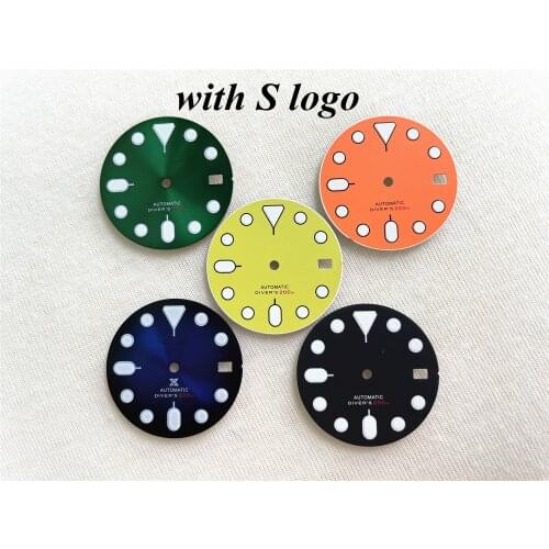 Nh36a NH35 movement skx007 Water Ghost enamel sun pattern multi color modified dial Japan super C3 luminous