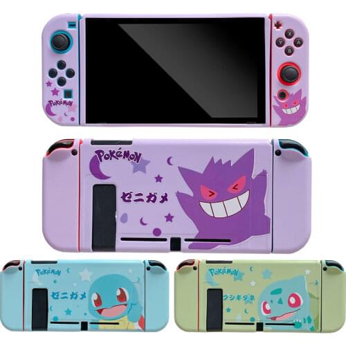 Fashion Pokemon Gengar Cartoon TPU Soft Protective Case Shell for Nintendo Switch Game Console Cover Shell for Nintend Switch