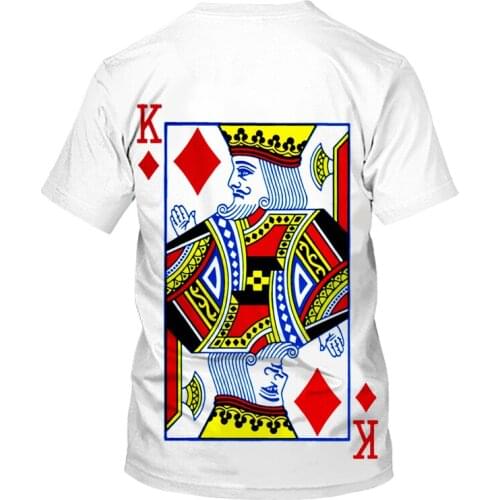 New personalized custom T-shirt playing cards 3D printing O-neck breathable shirt hip-hop clothing fashion street men’s clothing