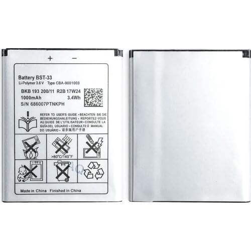 New BST-33 Li-ion Mobile Phone Battery For Sony Ericsson W205 W300 W300i W302 W395 W595 W595a W610 W610i W660 W705 W705u 1000mAh