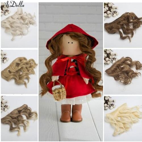 1pcs 15/25*100cm High Temperature Fiber Fashion Big Wave Curly Doll Hair Extensions for DIY 1/3 1/4 1/6 BJD SD Doll Wigs
