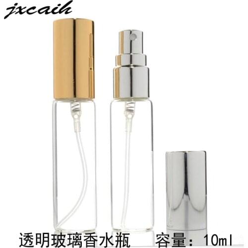 5pcs 10ml Mini Fashion Transparent Glass Perfume Bottle Portable Travel Perfume Atomizer Spray Bottle Cosmetic Container