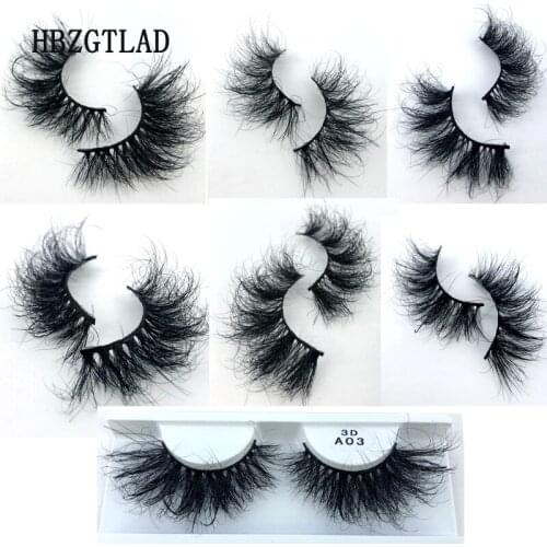 Fluffy Mink Lashes 25mm Lashes Dramatic Thick Volume Natural Eyelashes Make Up Eye Lashes 100% Cruelty Free Mink Eyelashes