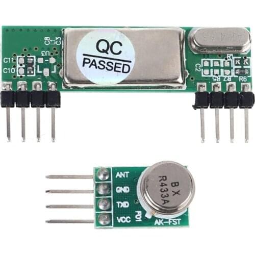 RXB6 433Mhz Superheterodyne Wireless Receiver Module + AK-FST small transmitting superheterodyne module