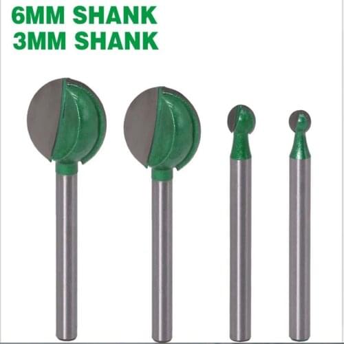 Ball knife carving ball knife woodcarving root carving cutter head woodworking spherical ball cutter 6mm straight handle grindin