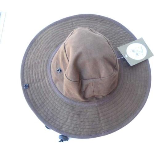 Hat brim wide men fishing hunting Sun waxed cotton safari hiking