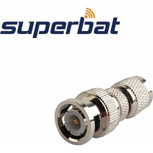 Superbat 50 Ohm BNC to Mini-UHF Adapter BNC Male Plug to Mini-UHF Plug Straight RF Coaxial Connector