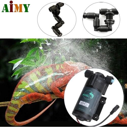 Super Quiet Water Pump Reptiles Fogger Mist Sprinkler Rainforest Tank Pet Humidification Cooling For Terrarium Misting System