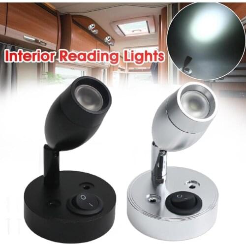 DC12Volt RV Boat LED Reading Light Wall Lamp for Truck Motorhome Yachts Cabin Bedside Camper Van Caravan Boat RV Lighting Wired
