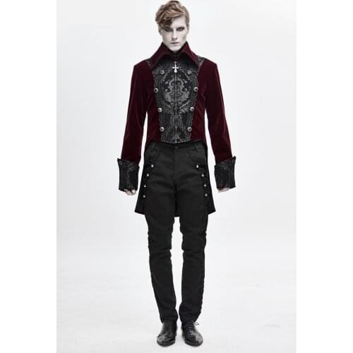 Vintage Coat Men Casual Steampunk Tailcoat Jacket Gothic Victorian Uniform Cosplay Costume Men Clothing