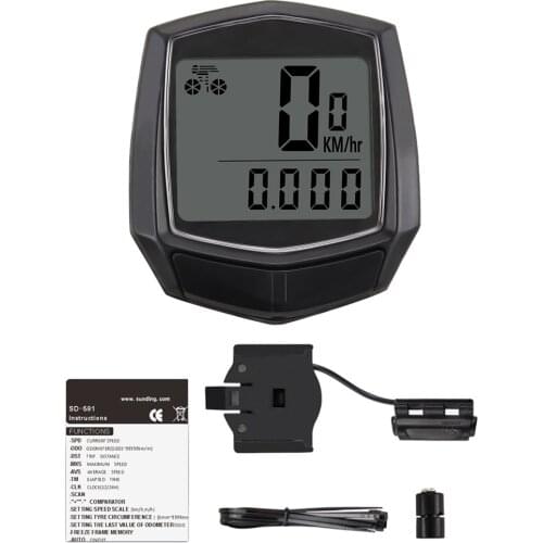Waterproof Bike Cycling Computer LCD Display Bicycle Wired Odometer ABS Sleep Mode Speedometer Bike Accessory