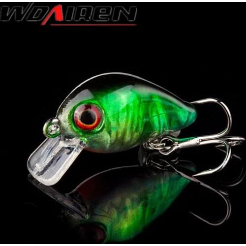 1Pcs 3cm 1.6g Crazy Crank Bait Floating Artificial Wobblers Sinking Pesca Crankbait Trout Bass Japan Carp Fishing Tackle
