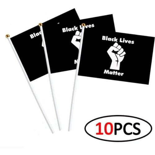 10PCS BLACK LIVES MATTER Flag Banner Supplies 14x21cm For Outdoor Sport