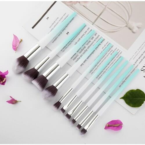 10Pcs Professional Blending Beauty MakeUp Brushes Set for Female Women Cosmetic Brushes for Foundation Makeup Accessories