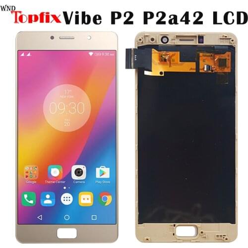100% New Tested For 5.5" Lenovo P2 LCD Display Touch Screen Digitizer Assembly With Frame For Lenovo Vibe P2 P2c72 P2a42 LCD