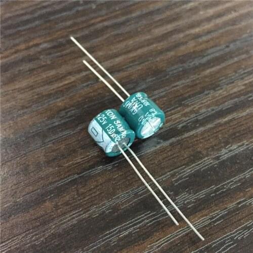 100pcs 150uF 25V SAMXON GK Series 8x7mm Low Impedance High ripple current Aluminum Electrolytic capacitor