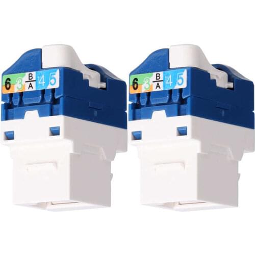 2pcs Networks Cable Connector Cat6 Networks Module Rotating RJ45 Networks Cable Information Connector Socket Adapter