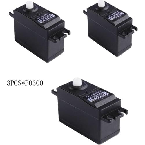 3PCS K-power P0300 Analog Servo 3kg JR plug Plastic Gear servo Standard size servo for RC Model part