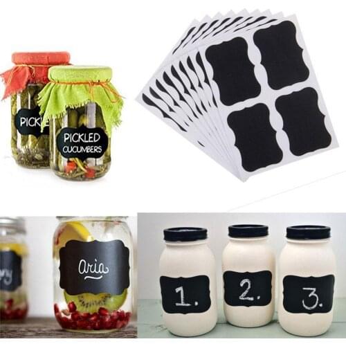 36 Pcs/set Blackboard Sticker Craft Kitchen Jars Organizer Labels Chalkboard Chalk Board Sticker 5cm x 3.5cm Black Board
