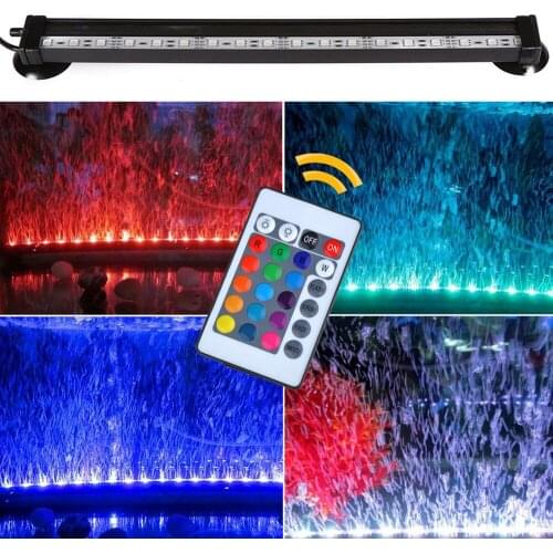 5050 SMD 47CM 5.2W Aquarium Fish Tank Decoration fancy Air Bubble LED Lights With 24 keys IR reomoted controller