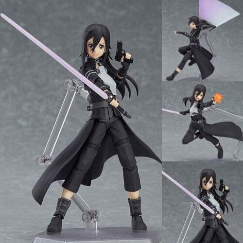 15cm Anime Sword Art Online Figure Collocation Pvc Model Doll with Simulation Weapon Kirigaya Kazuto Kirito Figma Birthday Gift