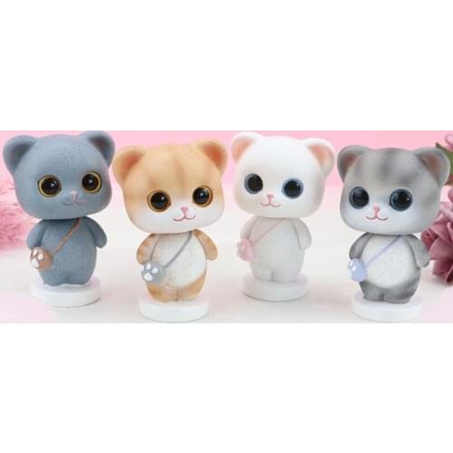 Car Doll Blue Cat American Short Orange Cat Shaking Head Decorations Car Interior Cute Creative Gifts Desktop Decorations