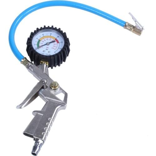 Car Van Truck Tyre Air Line Inflator Dial Pressure Meter Gauge Compressor 220PSI