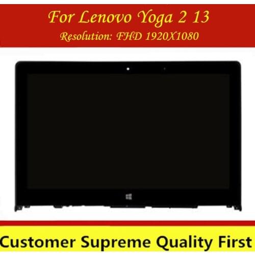 Free Shipping LCD Touch Digitizer Screen Assembly B133HAN02.0 LP133WF2 SPA1 For Lenovo Yoga 2 13 yoga2 13 LCD screen Assembly