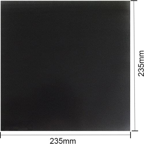 Black Carbon Silicon Crystal Glass Platform Build Hotbed Glass Platform 235*235*4MM for Creality 3D Ender-3/ Ender-5/Ender-3 PRO