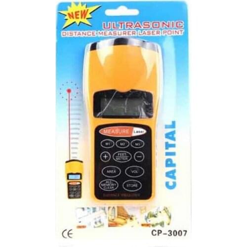 18M 60FT LCD Ultrasonic Pointer Distance Measurer Range Finder Device