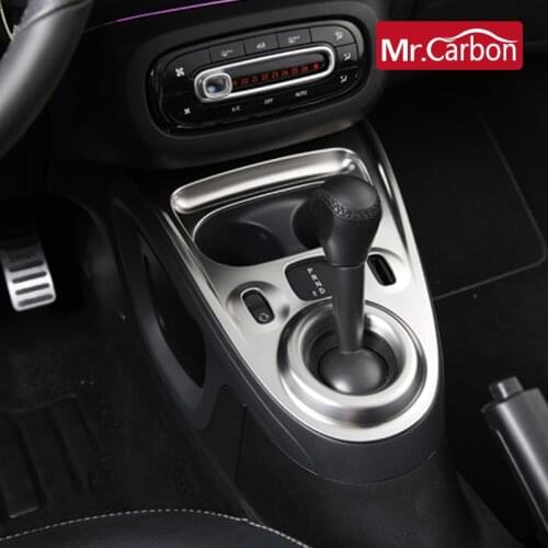 Car Shift Panel Decoration Protection Cover Sticker Interior Accessories For Mercedes Smart Fortwo Forfour 453 Car Styling