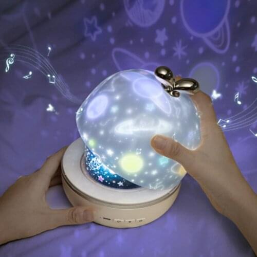 Children Bedroom Star Night Lamp LED Projector Star Moon Night Light Sky Rotating Bedroom Nursery Lamp Kids Gift