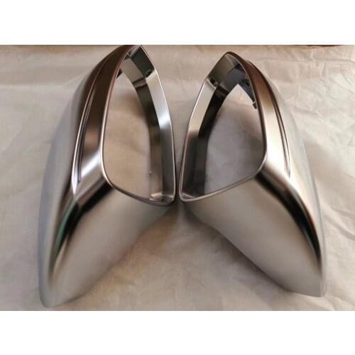 For Audi A6 C8 A8 D5 NEW A7 Side Assist Support matt Silver chrome mirror case rearview cover shell