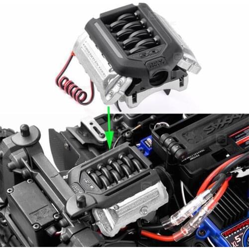 Simulate F11 V8 5.0 Engine Radiator Double Fan For 1/10 RC Crawler Car Traxxas TRX4 Defender Bronco AXIAL SCX10 RC4WD D90 D110