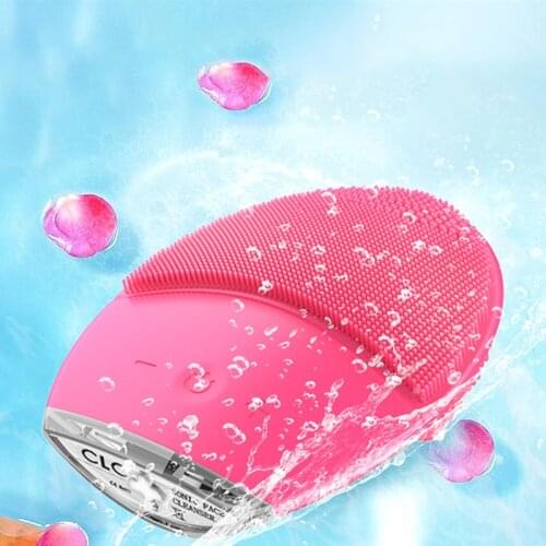 Electric Silicone Facial Cleansing Instrument Face Washing Tools Ultrasonic Vibration Massage Facial Pore Cleaner Beauty Tools