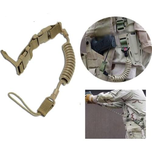 FMA Telescopic Gun Sling Bungee Airsoft Tactical Secure Lanyard Spring Pistol Hand Gun Sling Shooting Hunting Accessories