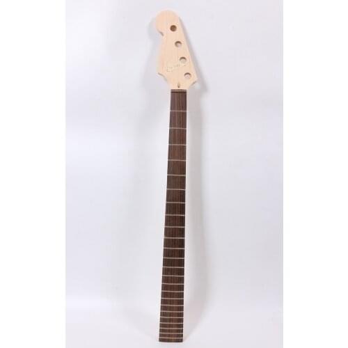 34 inch left hand electric bass guitar neck unfinished 34 inch fret maple made rosewood fingerboard