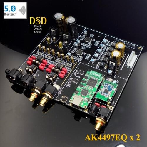 HIFI Dual-core AK4497 DAC decoder kit supports DSD Bluetooth 5.0 4-layer gold-plated PCB