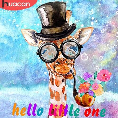 HUACAN 5D Diamond Embroidery Animal Cross Stitch Sale Diamond Painting Giraffe Full Drill Square Mosaic Handmade Gift
