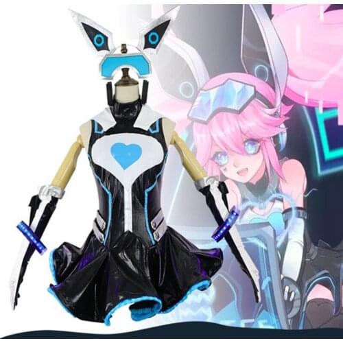 Game Arena of Valor Cosplay Costumes Hacker Girl Angela Cosplay Dress Halloween Carnival Party Women wig for adult