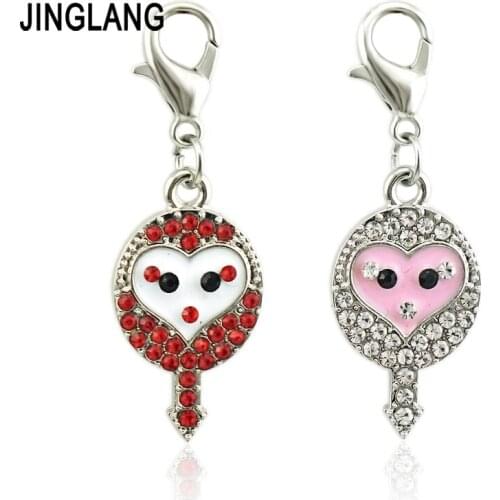 JINGLANG Exquisite pan family bracelet pendant Smiling face accessories Fit Necklace Bracelet gift for a girl Hot sale 50 Piece