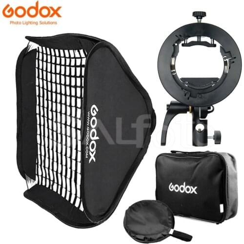 Godox S2 Speedlite Bracket Honeycomb Grid Softbox S-Type Bowens Flash Holder Mount fr Godox V1 V860II AD200 AD400PRO TT600 TT685