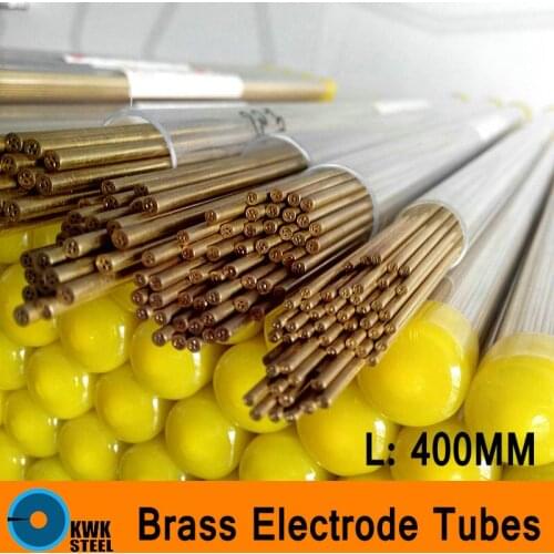 Brass Electrode Tubes 400mm Long Muti-Hole Brass Hole Pipe Small Diameter Tube Electrode Material CNC Electro Machine Process