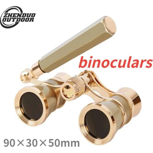 High Quality 3X25 Theatre Telescope with Handle Metal telescope Astronomic Watch a Match Camping Equipment