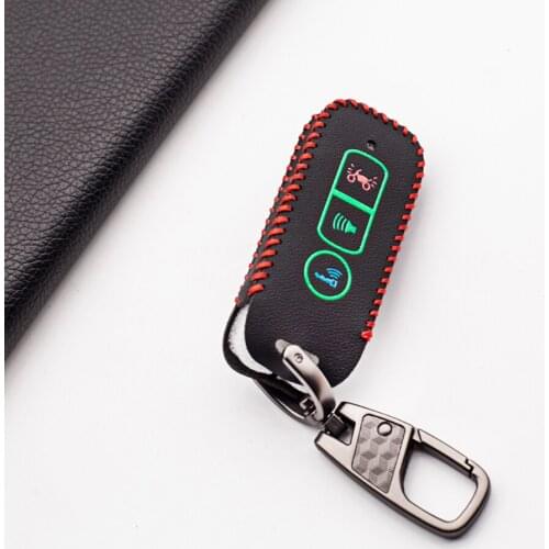 Fashion Style Luminous Leather Key Case For Honda PCX 125 150 SH125 SH300 2016 - 2020 Super Cub 125 Motorcycle Scooter 3 Button