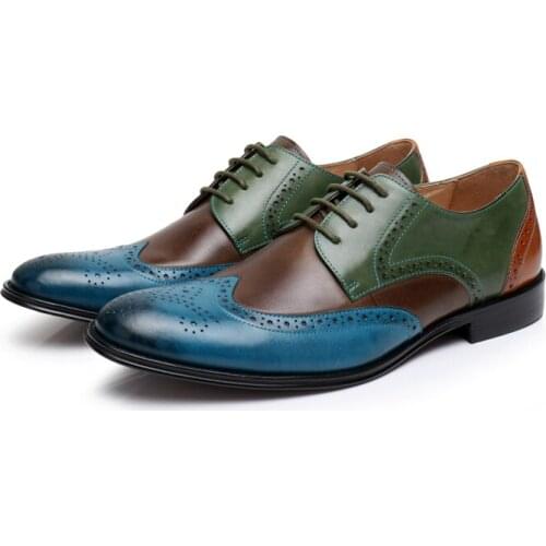 Brogue Mens formal shoes leather oxford shoes for men dressing wedding mens brogues office shoes lace up male zapatos de hombre