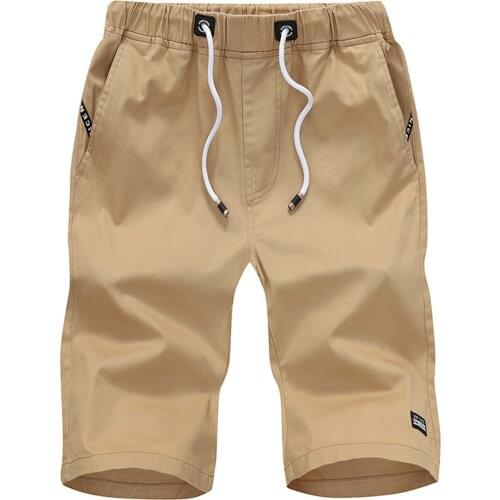 Mens Summer Solid Color Leisure Shorts Sports Five-cent Cotton Shorts Elastic Waist Belted Pockets Beach Short Refreshing 2021