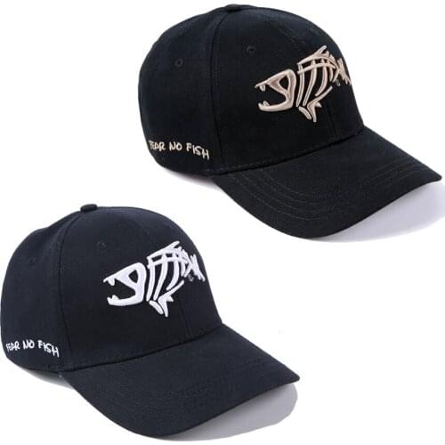 2020 New Adjustable Fishbone Embroidery Baseball Cap Men Visor Hat Summer Hip Hop Snapback Caps Trucker Unisex Black Sun Hat